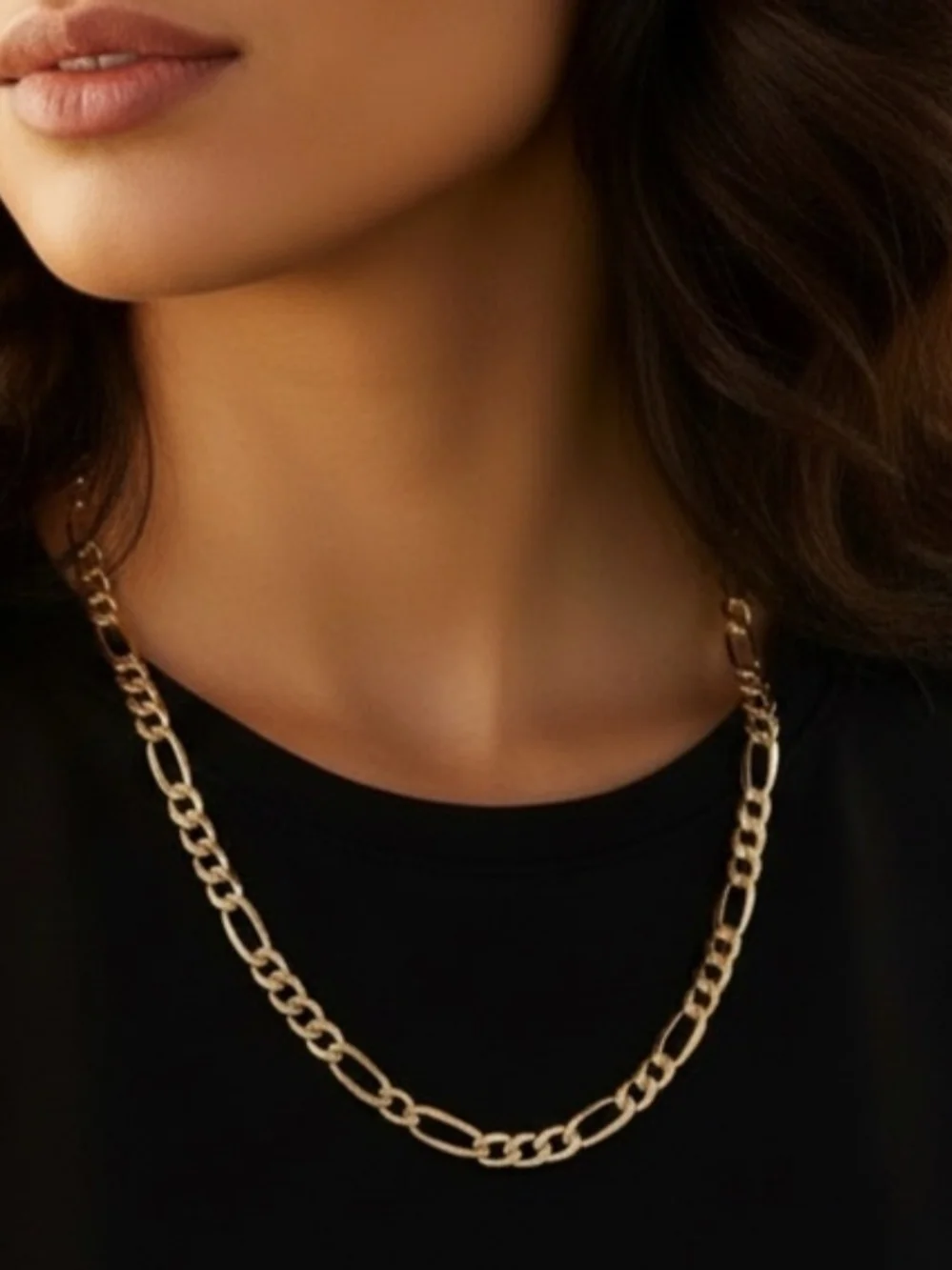 Gold Filled Figaro Chain Necklace.
